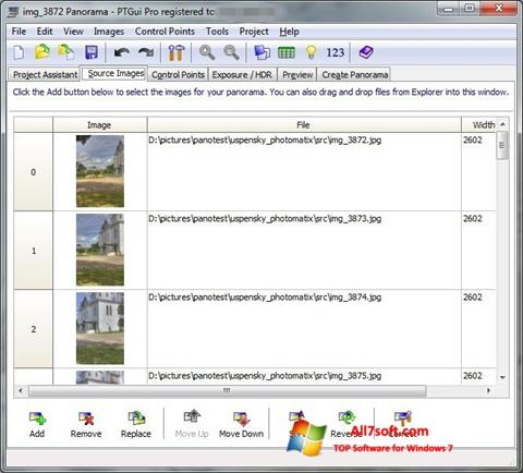 Snimak zaslona PTGui Windows 7