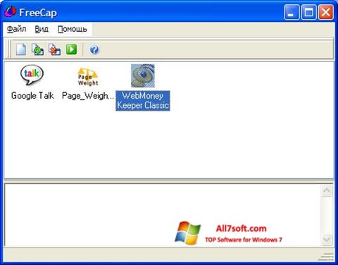 Snimak zaslona FreeCap Windows 7