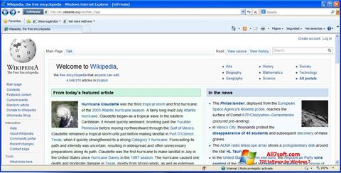 Snimak zaslona Internet Explorer Windows 7