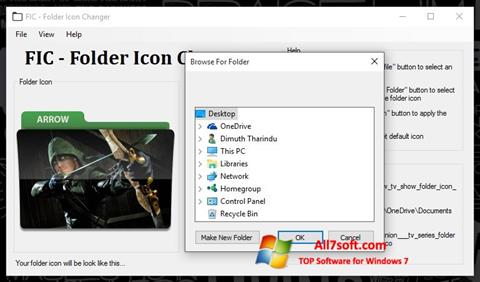 Snimak zaslona Icon Changer Windows 7