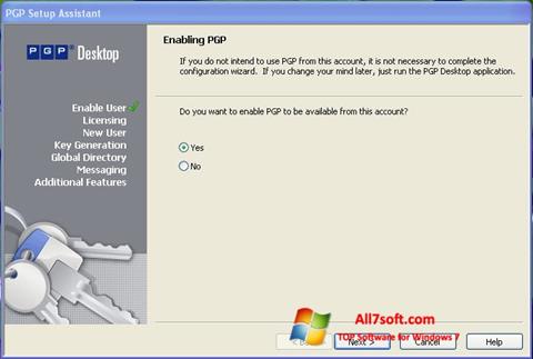 Snimak zaslona PGP Desktop Windows 7