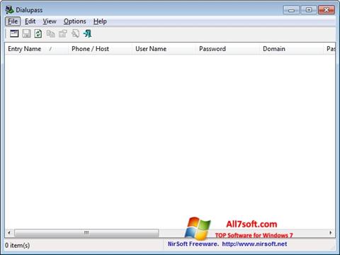 Snimak zaslona Dialupass Windows 7
