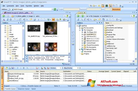Snimak zaslona SmartFTP Windows 7