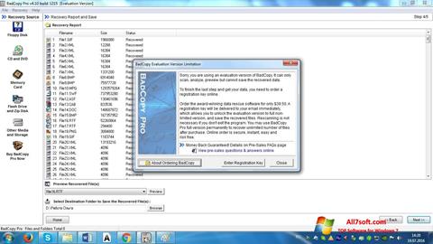 Snimak zaslona BadCopy Pro Windows 7
