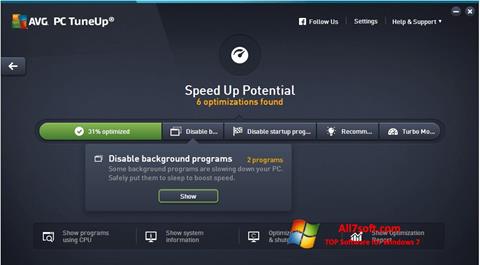 Snimak zaslona AVG PC Tuneup Windows 7