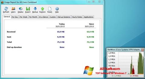 Snimak zaslona NetWorx Windows 7