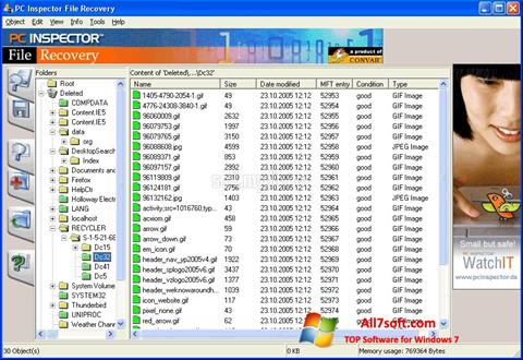 Snimak zaslona PC Inspector File Recovery Windows 7