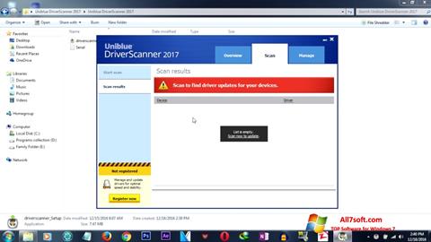 Snimak zaslona DriverScanner Windows 7