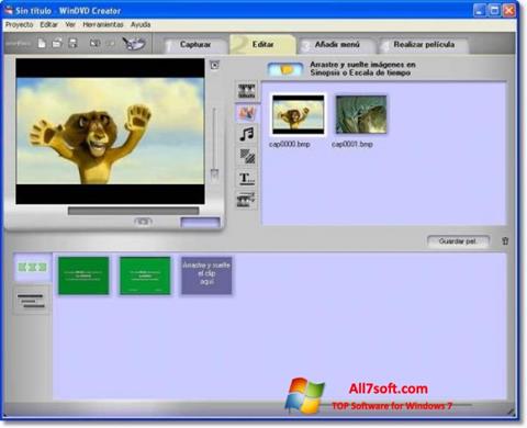 Snimak zaslona WinDVD Creator Windows 7