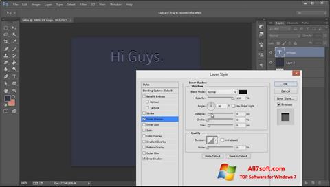 Snimak zaslona Adobe Photoshop CC Windows 7