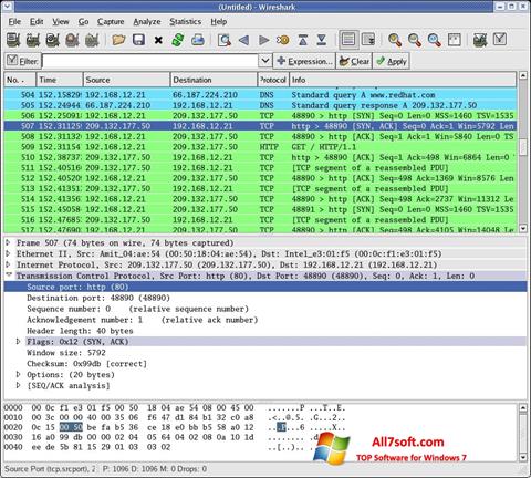 Snimak zaslona Wireshark Windows 7