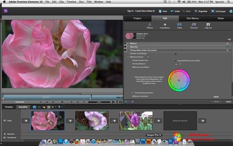 Snimak zaslona Adobe Premiere Elements Windows 7