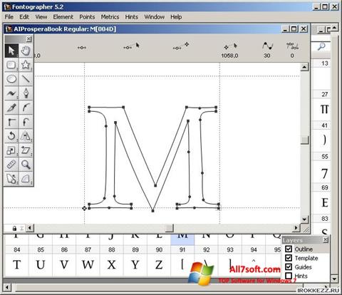 Snimak zaslona Fontographer Windows 7