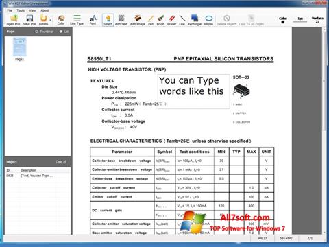 Snimak zaslona PDF Editor Windows 7