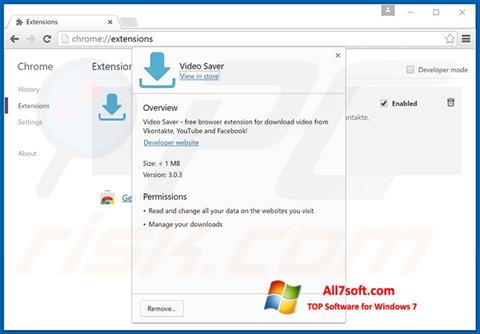 Snimak zaslona VideoSaver Windows 7