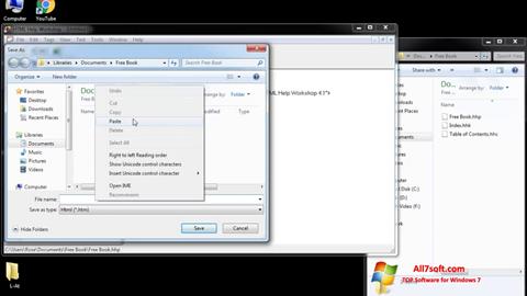 Snimak zaslona HTML Help Workshop Windows 7