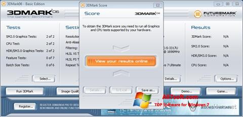 Snimak zaslona 3DMark06 Windows 7