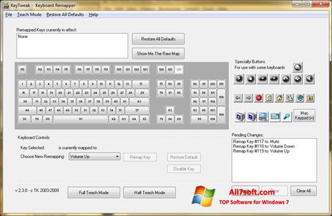 Snimak zaslona KeyTweak Windows 7