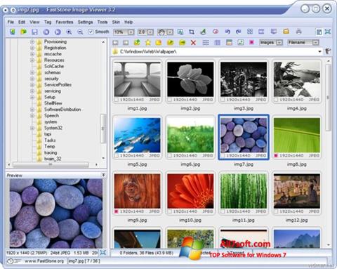 Snimak zaslona FastStone Image Viewer Windows 7