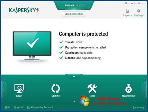 Snimak zaslona Kaspersky AntiVirus Windows 7