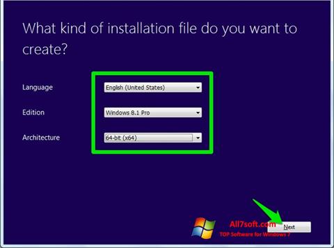Snimak zaslona Windows Bootable Image Creator Windows 7