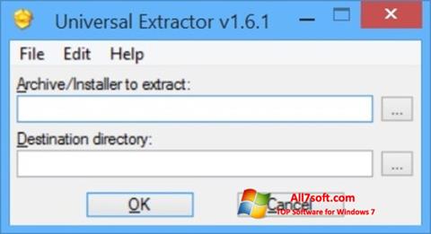 Snimak zaslona Universal Extractor Windows 7