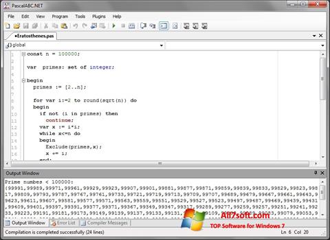 Snimak zaslona Pascal ABC Windows 7