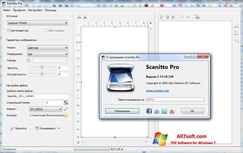 Snimak zaslona Scanitto Pro Windows 7