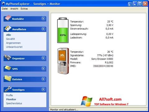 Snimak zaslona MyPhoneExplorer Windows 7