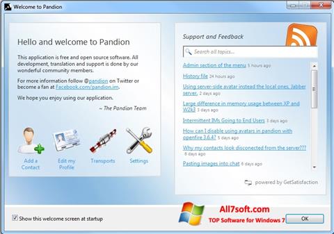 Snimak zaslona Pandion Windows 7