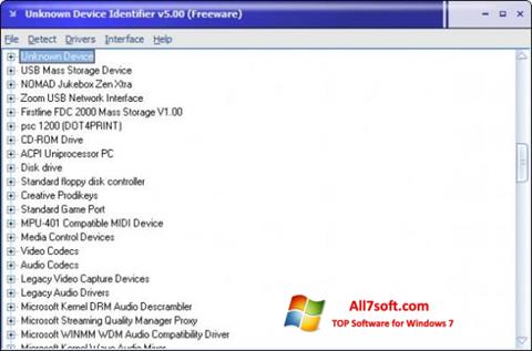 Snimak zaslona Unknown Device Identifier Windows 7