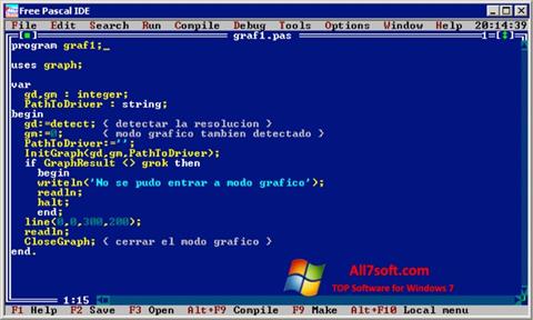 Snimak zaslona Free Pascal Windows 7