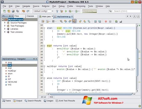 Snimak zaslona NetBeans Windows 7