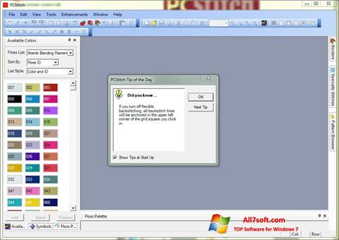 Snimak zaslona PCStitch Windows 7