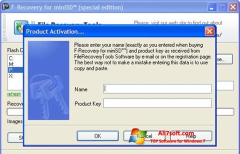 Snimak zaslona F-Recovery SD Windows 7