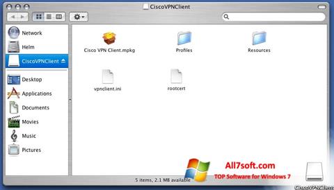Snimak zaslona Cisco VPN Client Windows 7