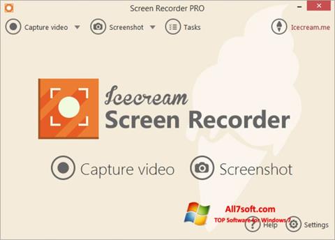 Snimak zaslona Icecream Screen Recorder Windows 7