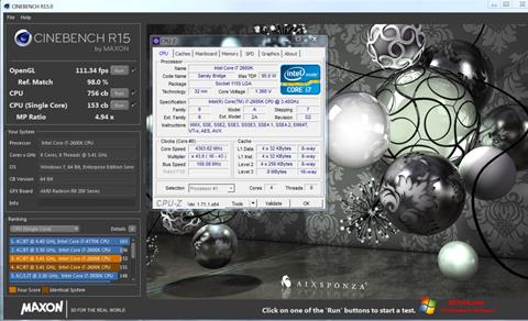 Snimak zaslona CINEBENCH Windows 7