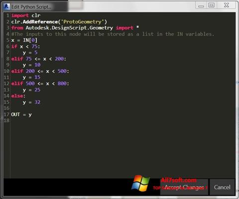 Snimak zaslona Python Windows 7