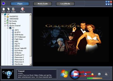 Snimak zaslona Online TV Live Windows 7