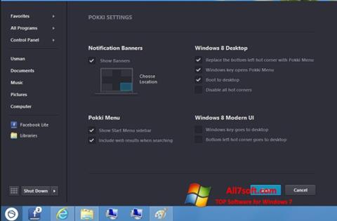 Snimak zaslona Pokki Windows 7