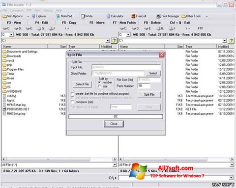 Snimak zaslona File Master Windows 7