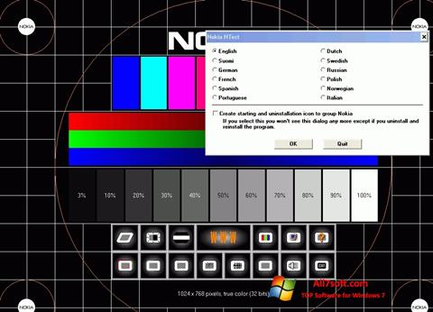 Snimak zaslona Nokia Monitor Test Windows 7