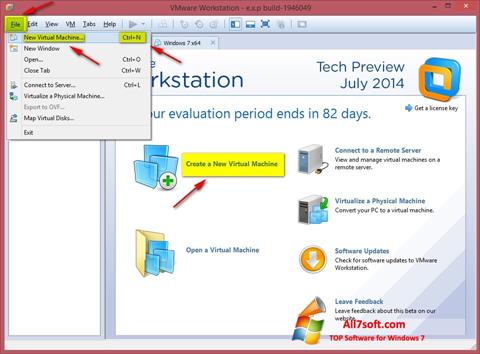 Snimak zaslona VMware Workstation Windows 7
