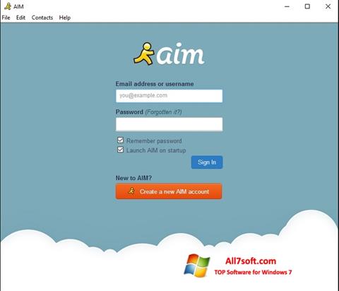 Snimak zaslona AOL Instant Messenger Windows 7