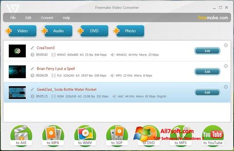 Snimak zaslona Freemake Video Converter Windows 7