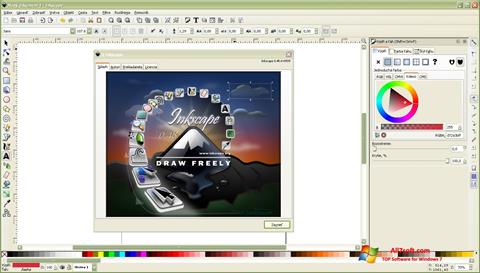 Snimak zaslona Inkscape Windows 7
