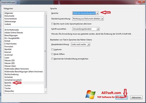 Snimak zaslona Adobe Reader Windows 7