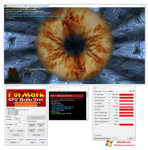 Snimak zaslona FurMark Windows 7