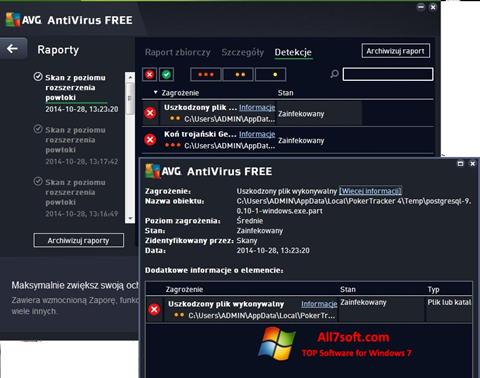Snimak zaslona AVG AntiVirus Free Windows 7